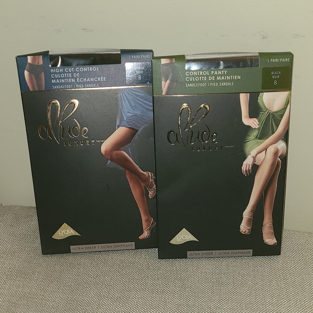 Bundle of two pair of nylon stocking ultra sheer